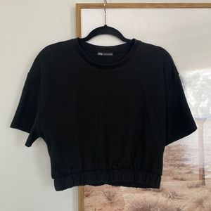 Zara Black Cropped Top